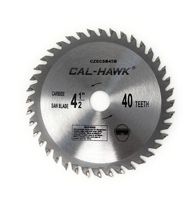 4-1/2'' x 40 Tooth Carbide Tipped wood Saw Blade - 5/8'' Bushing  