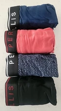 New Men's XL 40-42 Perry Ellis Portfolio Cotton Stretch Boxer Briefs 4 Pack