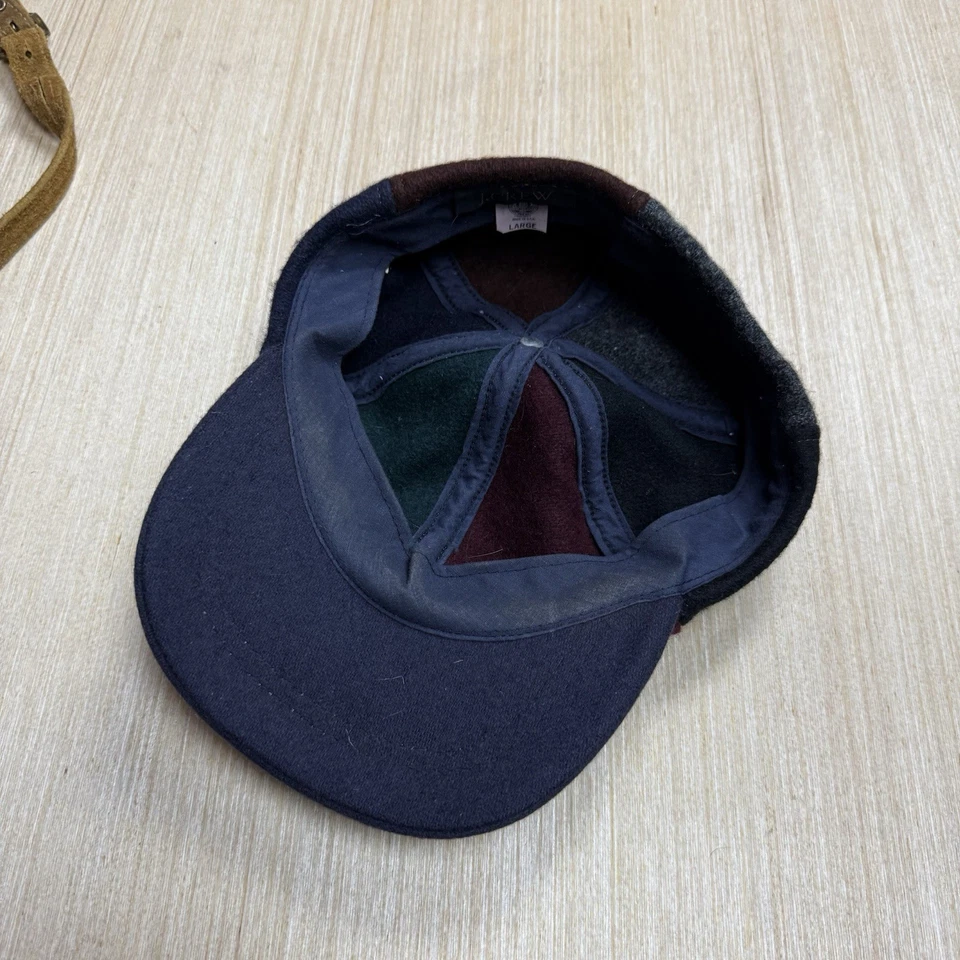 Sombrero J Crew Vintage Lana 6 Paneles Colorblock Talla Grande Hecho en EE. UU. Hecho en Unión Años 90 Foto 2 de 4