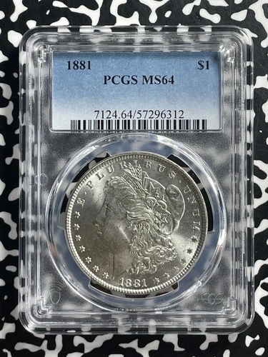 1881 U.S. $1 Morgan Dollar PCGS MS64 Lot#G604 Silver! Choice UNC!