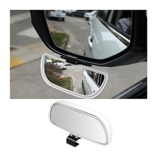 Blind Spot Mirror for Car, HD Glass Adjustable Convex Rear View Mirror, White