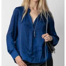 NWT Zadig & Voltaire Tink Satin Blouse size M