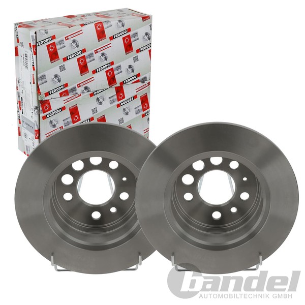 2X Ferodo 281Mm Bremsscheiben Voll Hinten Passend FüR Volvo 240 260 740 760 780-image