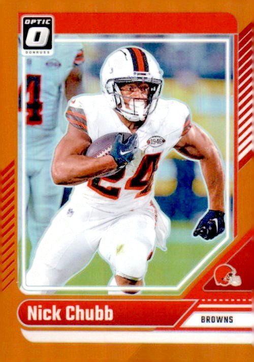 2024 Panini Donruss Optic Orange Prizm Nick Chubb #45 /249