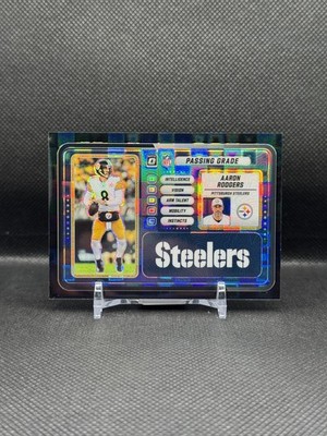 2025 Panini Donruss Optic Passing Grade Aaron Rodgers #8 Black Pandora /149