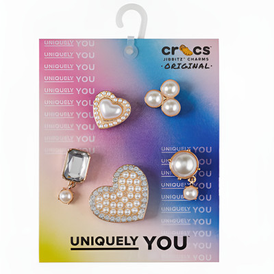 Crocs Jibbitz Pearl & Cubic Shoe Charms 5-Pack Set Authentic