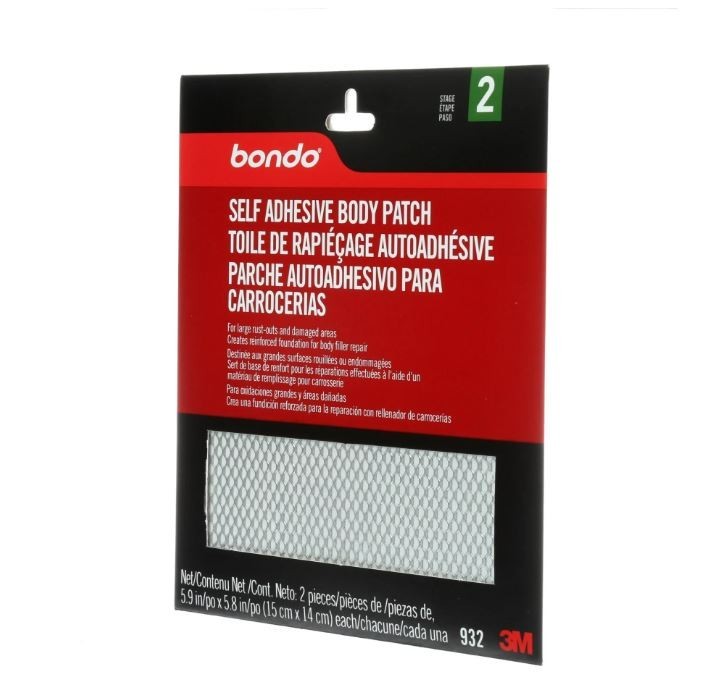 3M Bondo 932 SELF ADHESIVE PATCH Metal Mesh 2 Patches 5.9