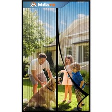 Magnetic Screen Door, Keep Bugs Out, Pet  Fit Door Size 36 x 80 Inch, Black
