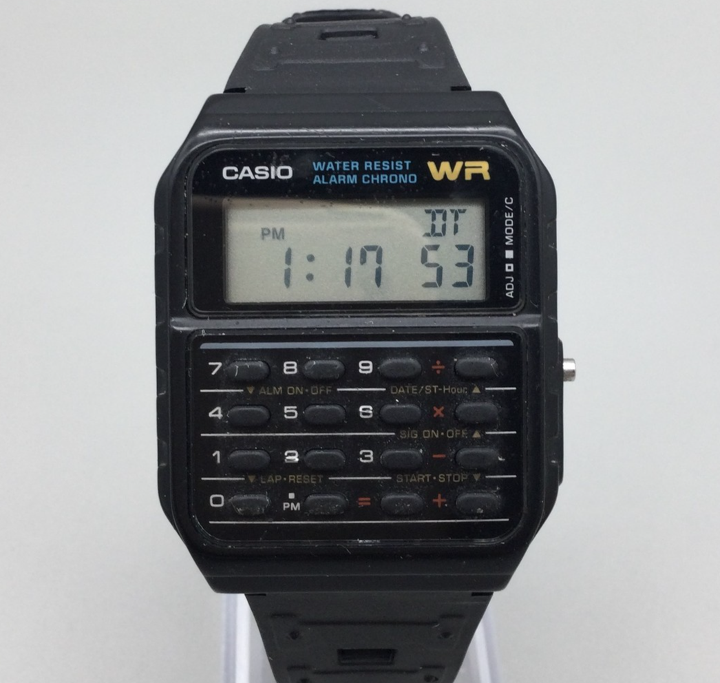 Casio Calculator Watch 34mm Mens Digital Alarm Chrono 3208 CA-53W New Battery-image