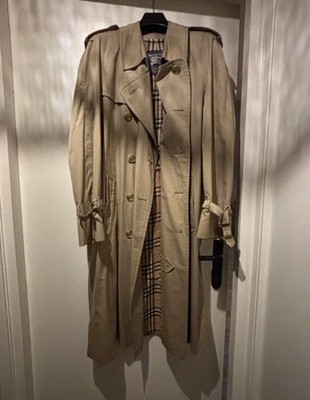 Vintage Burberrys Trenchcoat beige Nova Check Made in England Austin Reed XL 42