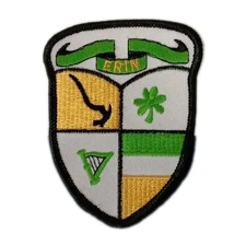 Erin Green and Gold Patch Ireland New Sew On Embroidered Crest Style