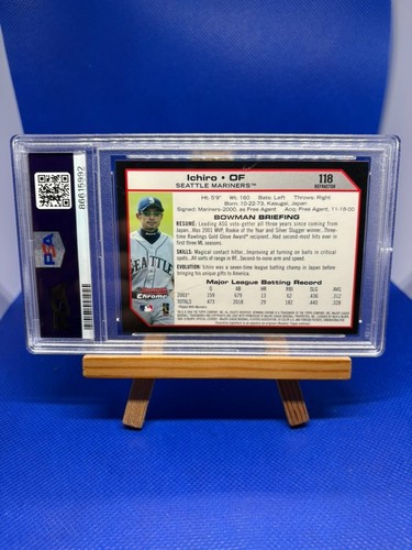 Ichiro 2004 Bowman rifrattore cromato PSA 10 - Foto 2 di 2