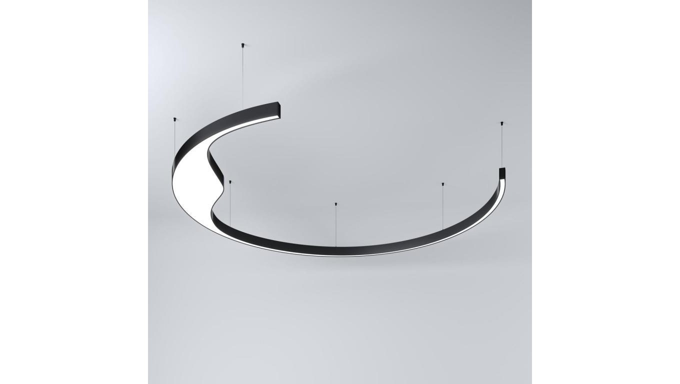 Открытая ЛУНА, цвешана, без СВЕТА и защиты, IP20, черный анодированный КЛЮЧ