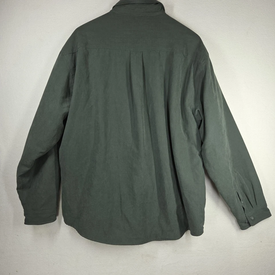 Camisa De Colección Knightsbridge Para Hombres XL Cabaña Franela Verde Invierno Frío Senderismo Camping Foto 2 de 4
