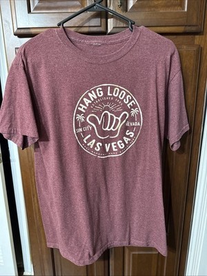 Jerzees Hang Loose Las Vegas Shirt Men Medium Short Sleeve Tee Dri Power Active