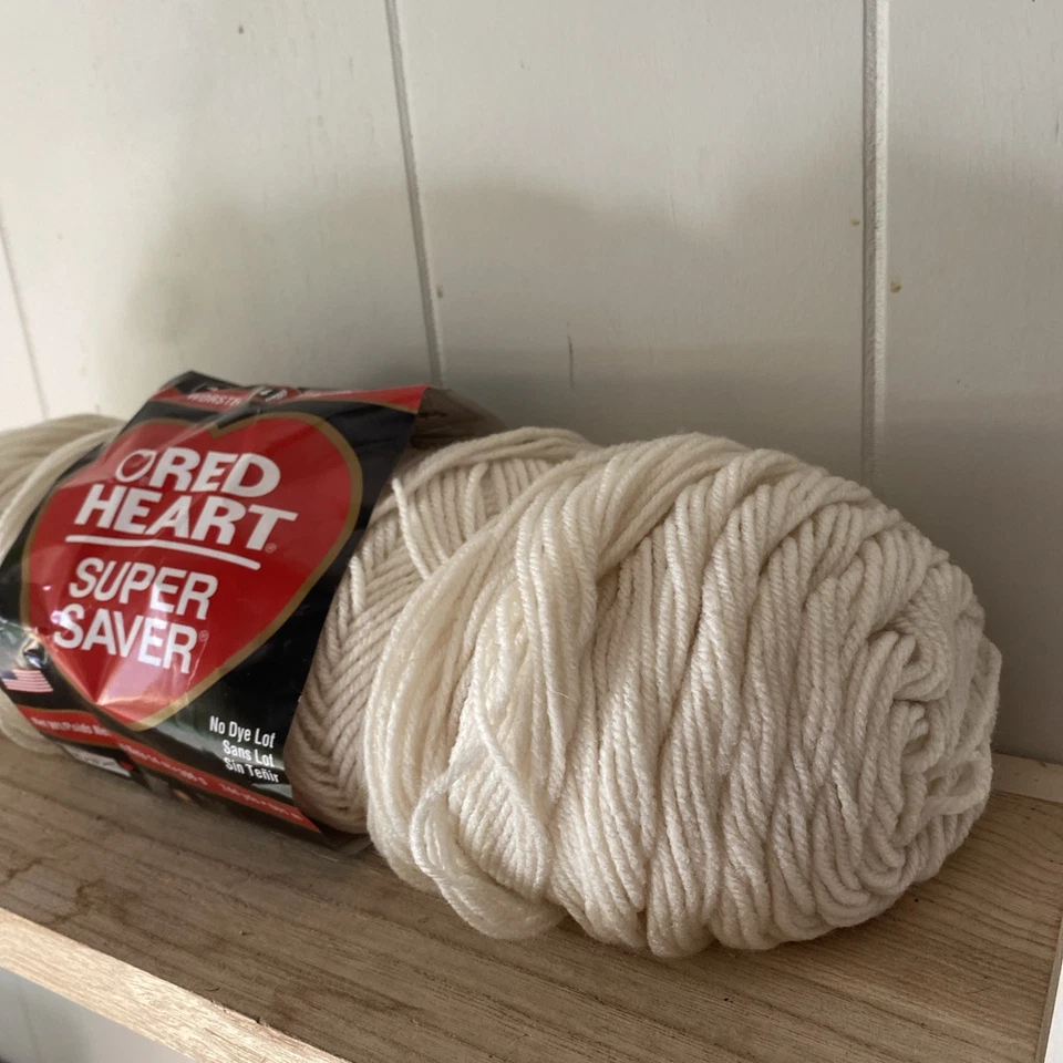 Red Heart Super Saver Jumbo 14 盎司纱线,#4 中号,100% 丙烯酸,1 Skein Aran — 第 3/4 张图片