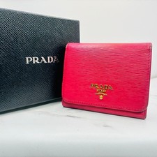 PRADA Women s Pink Wallet Zip Logo excellent ...