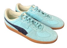 NWOB Puma Palermo Suede/Textile Sneakers Mens Size 14 Turquoise Extra Laces SR1