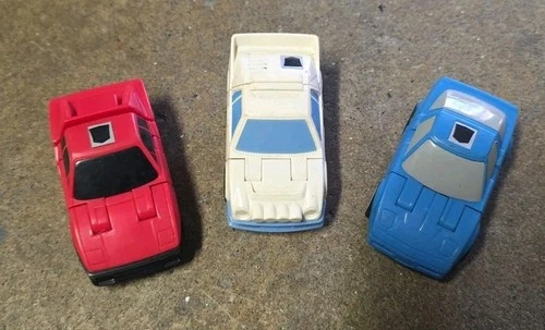 Vintage 1986 Hasbro Transformer G1 Chase, Searchlight, Freeway Throttlebots