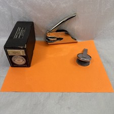 Vintage Dwight MH Notary Seal Stamp Embosser Office Legal Corporate With Box