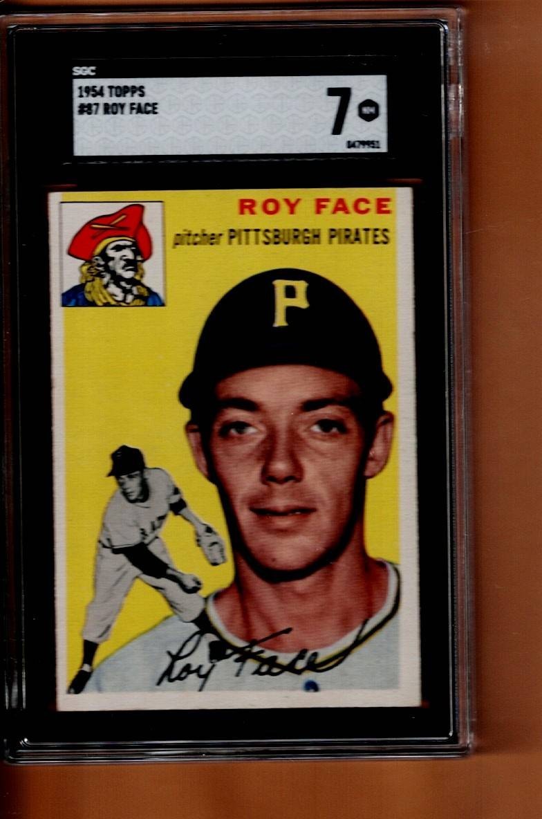 #87 ROY FACE  1954 topps  SGC 7  PIRATES