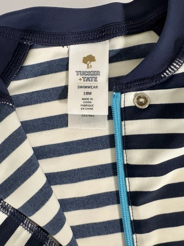 Traje de baño clásico náutico tucker and tate para niños LS Rash guard 18M Foto 2 de 4