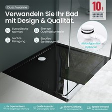 Duschwanne 90x120 Schwarz Duschtasse 70x90/70...