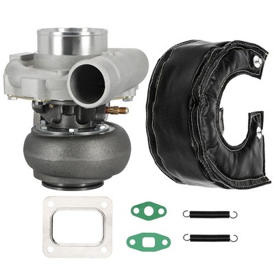 Universal T76 T4 .96 A/R turbine .80 A/R Trim Oil Cooled Turbo+Heat Shield