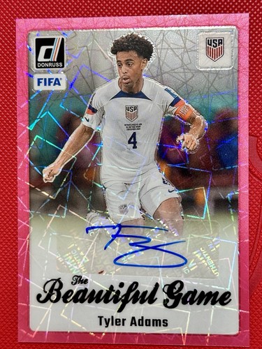 Tyler Adams 2023-24 Optic Beautiful Game SSP RARE PINK PULSAR PRIZM BG-TA 🔥 - Bild 1 von 3
