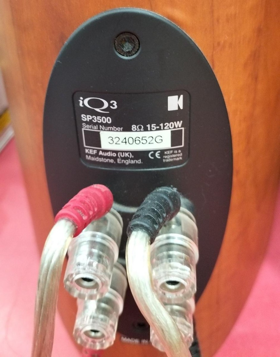 KEF iQ3 SP3500 Uni-Q Bookshelf Speakers Pair Works Tested Japan