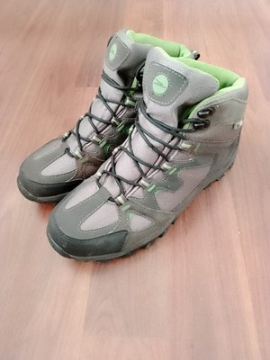 Mens Walking Hiking Boots CRANE size 11 Greys With Green Accents