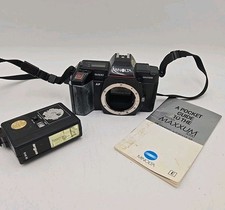 Minolta Maxxum 5000 AF SLR 35mm Film Camera Body UNTESTED W/ Flash Booklet