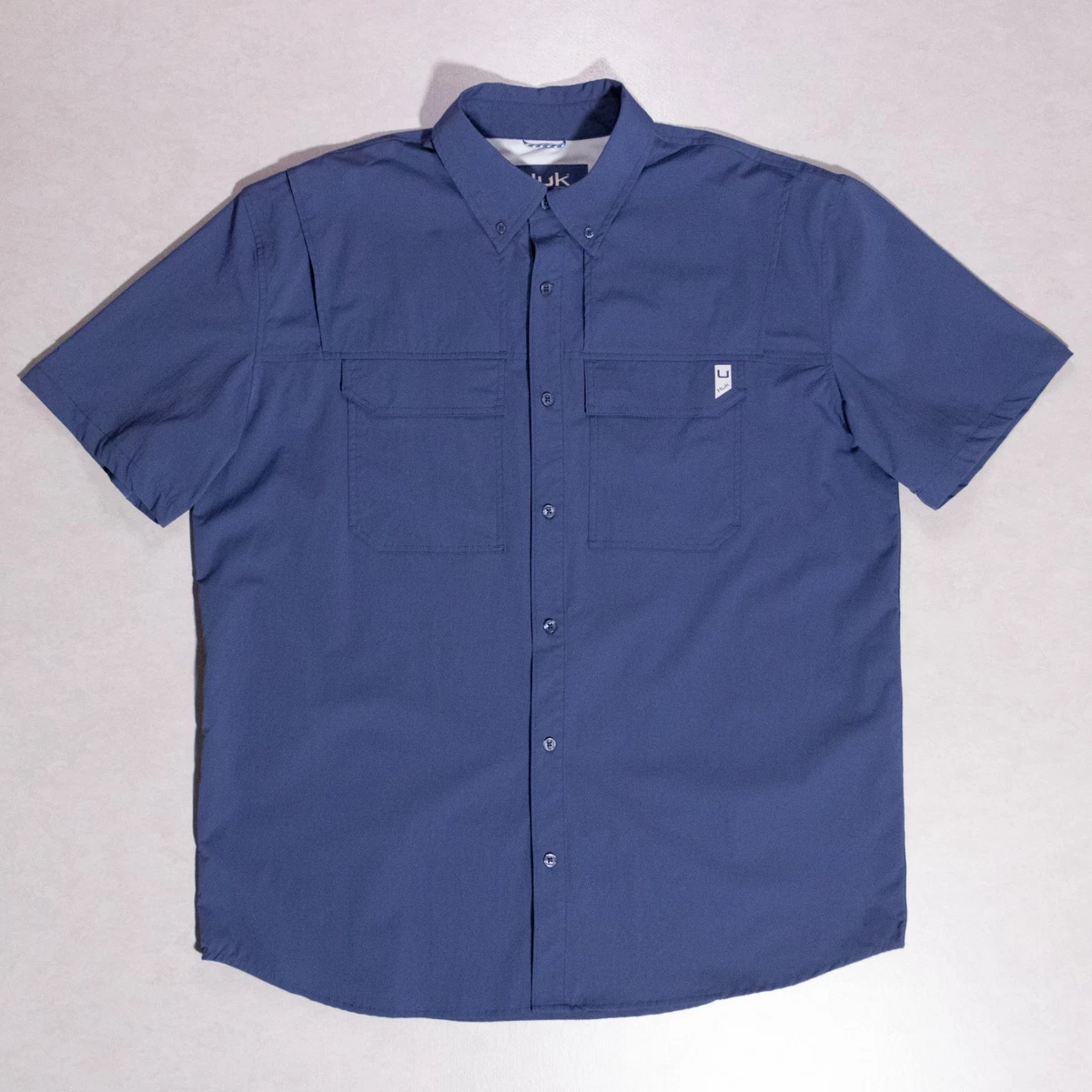 Chemise De Pêche Huk Pour Homme Taille XL Bleue - Manches