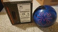 Hammer Black Widow Mania Bowling Ball 1st Quality  15 Pounds  2-3" Pin 3.7ozTW