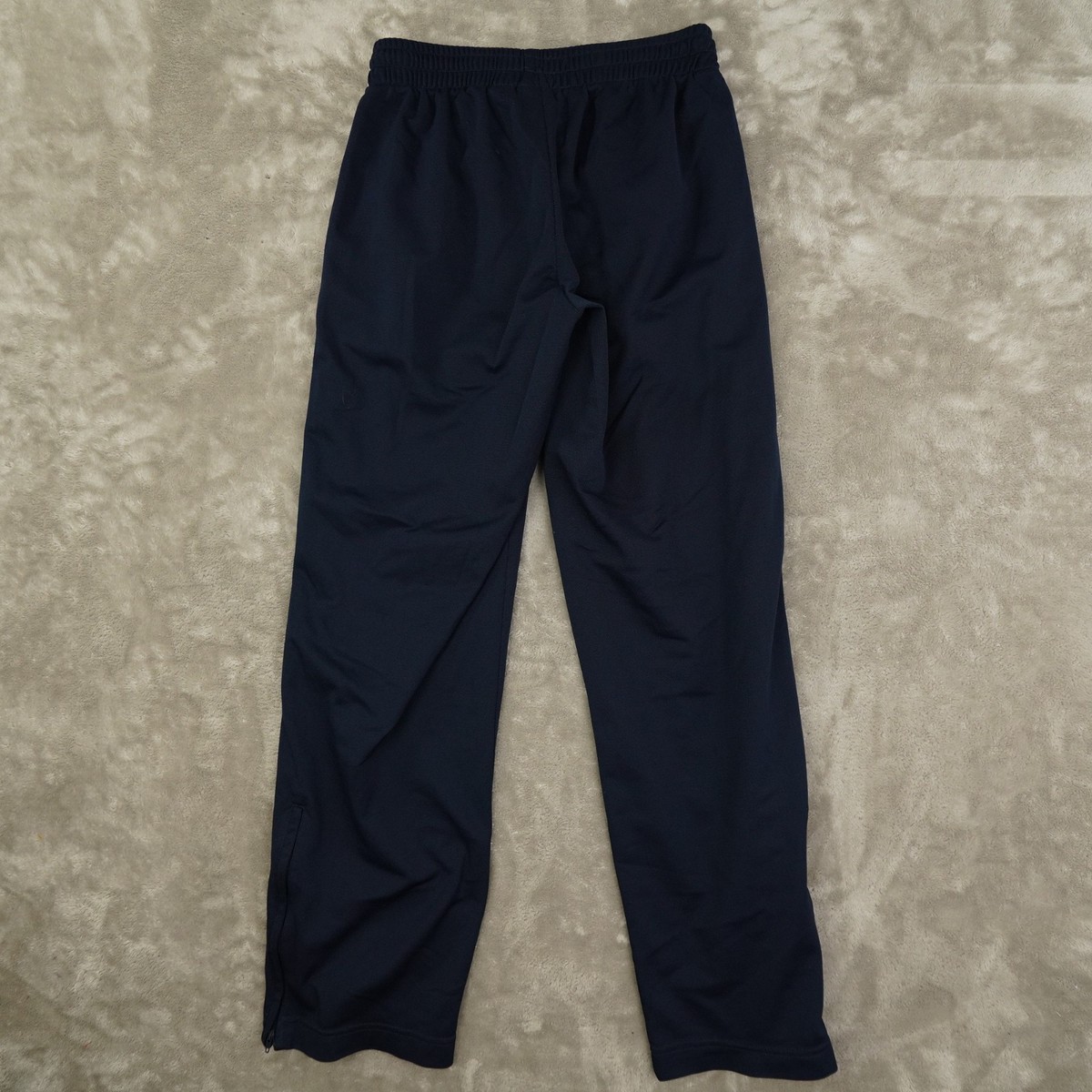 Nike Vtg Y2K Track Pants Men's Medium Ankle Zip Side Stripe Navy