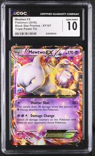 MEWTWO EX XY Black Star Promo Triple Power #XY107 CGC 10 Pokemon [Nostalgium]