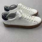 Beckett Simonon Shoes Mens Size 10.5 White Leather Gum Sole Low Top Casual