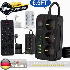 3/12 fach Steckdosenleiste Mehrfachsteckdose Steckdose Euro USB Mehrfachstecker