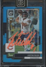 2022 Panini Donruss Optic Black Tie Breaks Prizm  #33 Justin Fields 237/299 Auto