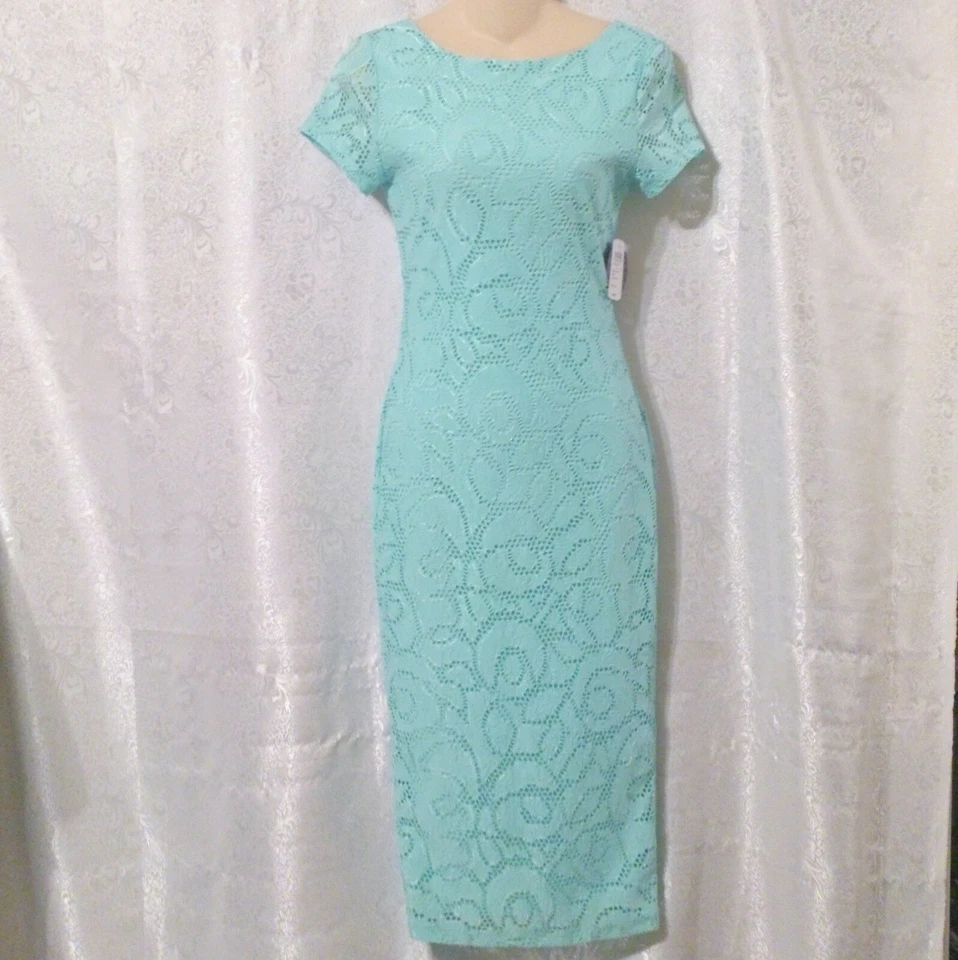 VA VA VOOM Mint Green Lace Body Con Pin Up Sexy Dress Size Small/XS NWT - Image 2 of 4