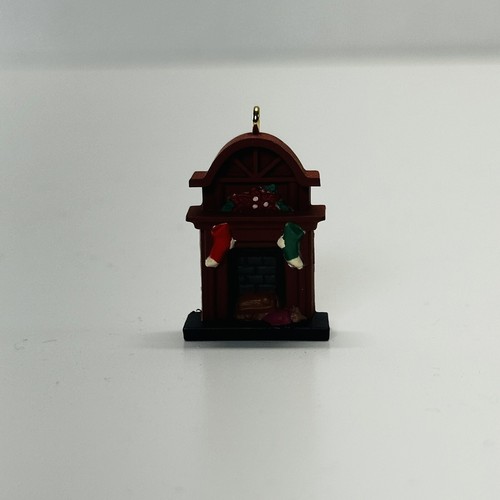 Hallmark "Ready for Santa" Stockings Hung at Fireplace Miniature Ornament 1997 - Picture 5 of 7