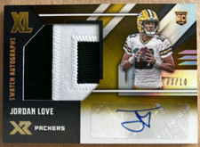 2020 Jordan Love Panini  XR XL Swatch Autographs Gold #3/10 RC Auto