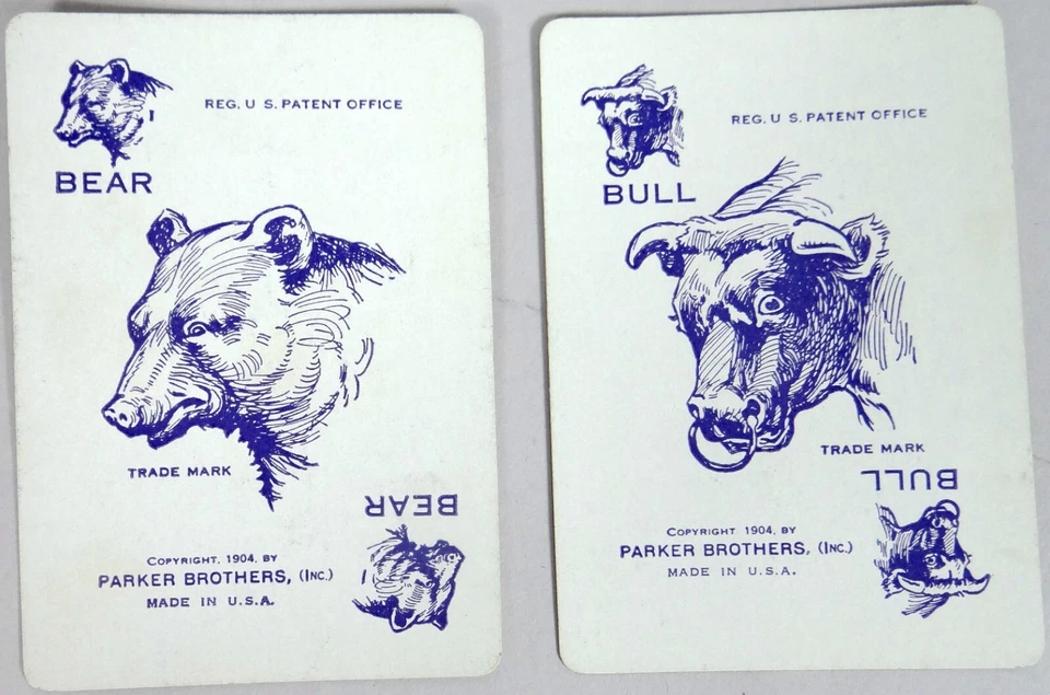 Antique Vtg Pit Card Game 1919 Finance Stock Exchange Game Complete Box Instruct - Image 3 of 4