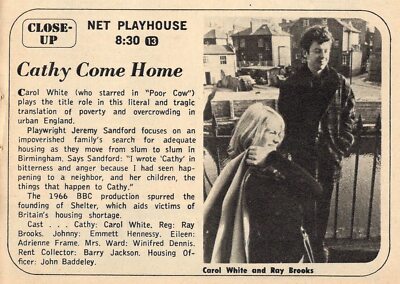 1969 TV AD~CAROL WHITE & RAY BROOKS CATHY COME HOME NET PLAYHOUSE Jeremy Sanford