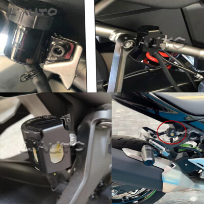 Black Rear Brake Fluid Oil Reservoir Guard Cover For