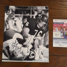 Steve McMichael 1985 Chicago Bears signed 8x10 Auto photo JSA (A)