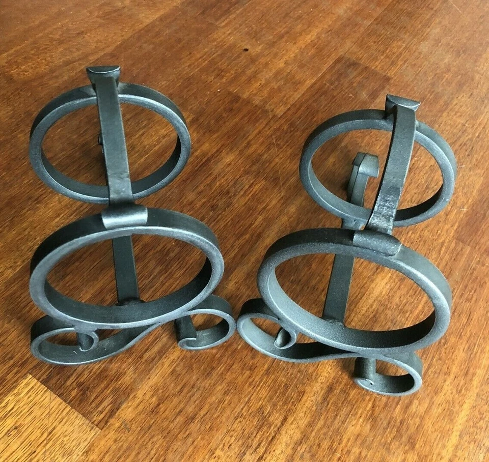 COPPIA PORTABOTTIGLIE IN FERRO BATTUTO - Immagine 2 di 3