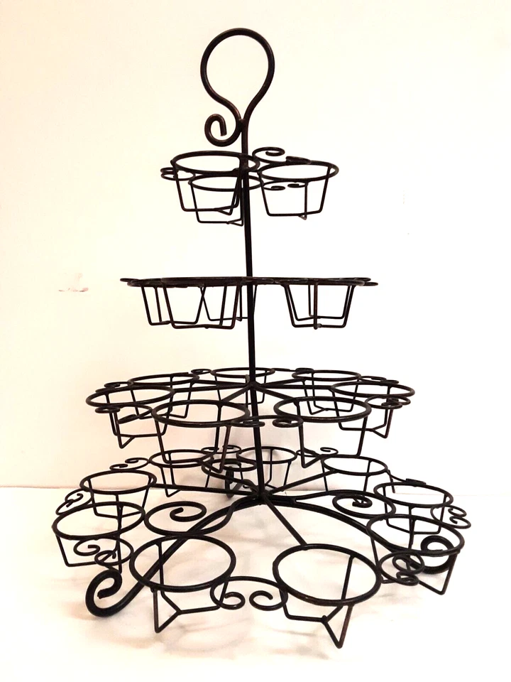 Beautiful Cupcake 4 Tier Stand Dessert Display Wire Holder 24 Cups - Image 3 of 4