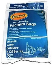 Replacement Part For Bissell 4122 Zing Canister Vacuum Cleaner Paper Bags 3Pk #