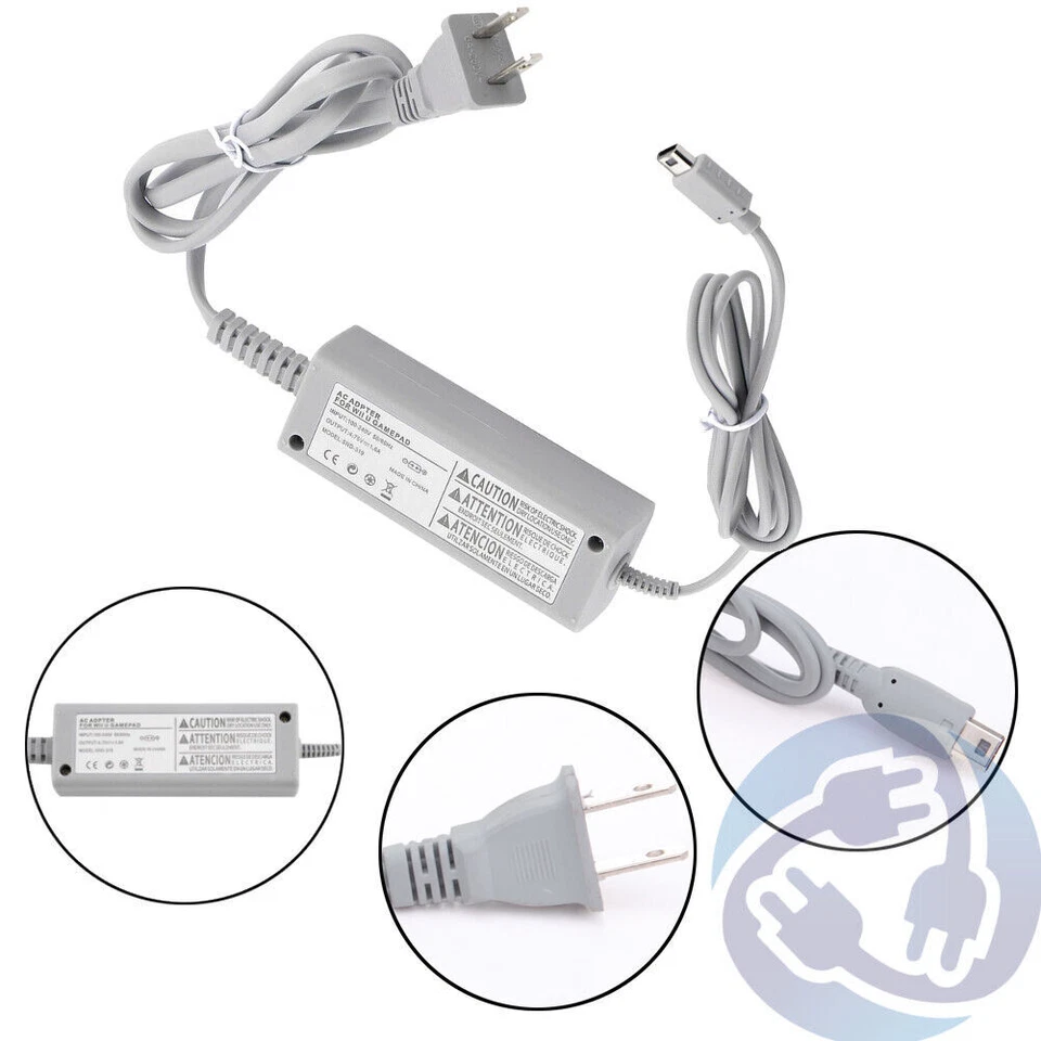AC Power Supply Charging Adapter Cable Charger For Nintendo Wii U GamePad Lot - Image 2 of 4